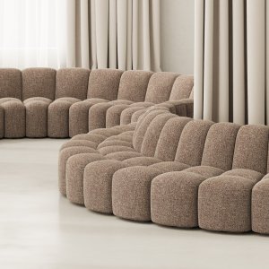 Array di mdf italia con tavolino in noce canaletto