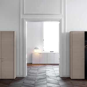 Struttura Metar in metallo rame rosa con piano rovere naturale