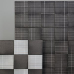 Pavimento bagno in gres Aurore Light Grey con fuga 2 mm