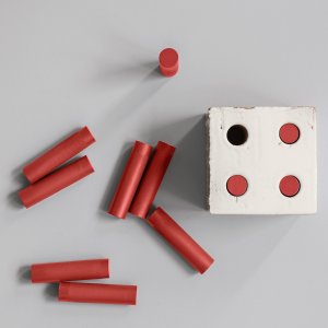 Parete di blocchi Bloc di Mutina in terracotta con quattro fori