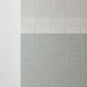 Tape Mutina pattern Zigzag White su base bianca