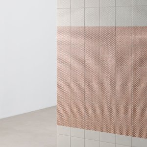 Tape Mutina pattern Grainy White su base bianca