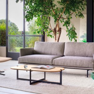 Divano New York Small da 175 cm in tessuto grigio