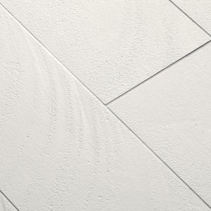 Pavimento continuo in Otto Mutina tinta Acqua in una hall