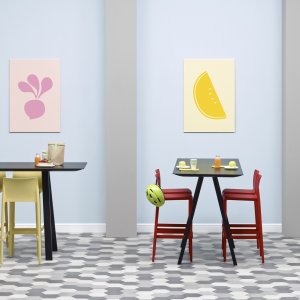 Arki-Table ARK/2 tondo Ø 149 cm su crociera in acciaio