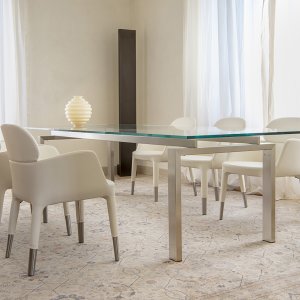Gamba in pressofusione di alluminio finitura bronzo satinato di Ester