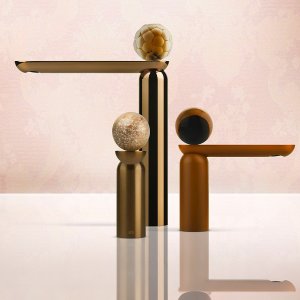 Miscelatore lavabo Perle di Gessi con perla in vetro di Murano