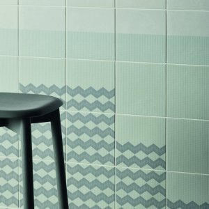 Tape Mutina pattern Zigzag Green in gres smaltato