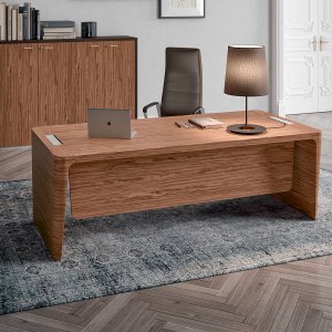 Scrivania direzionale moderna X10 di Quadrifoglio in noce americano