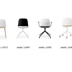 Poltroncina Seela con base a 5 razze basse