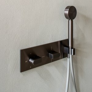 Gruppo termostatico vasca e doccia Sixty in acciaio inox