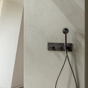 Soffione doccia a due getti della collezione Sixty