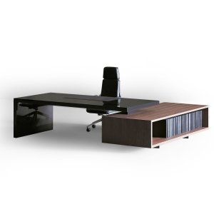 Asymmetrical di Tecno, design Piero Lissoni, vista dalla porta dell'ufficio